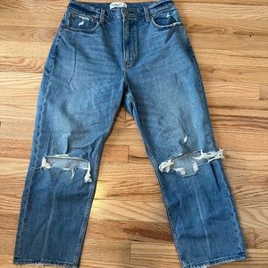 Abercrombie high risk ankle straight jeans